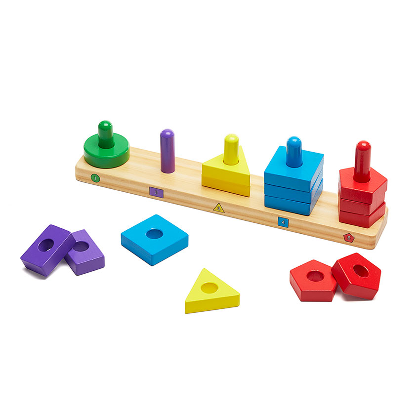 Melissa & Doug 10379 FA KÉSZSÉGFEJLESZTŐ JÁTÉK FORMARENDEZŐ TORONYÉPÍTŐ view 3